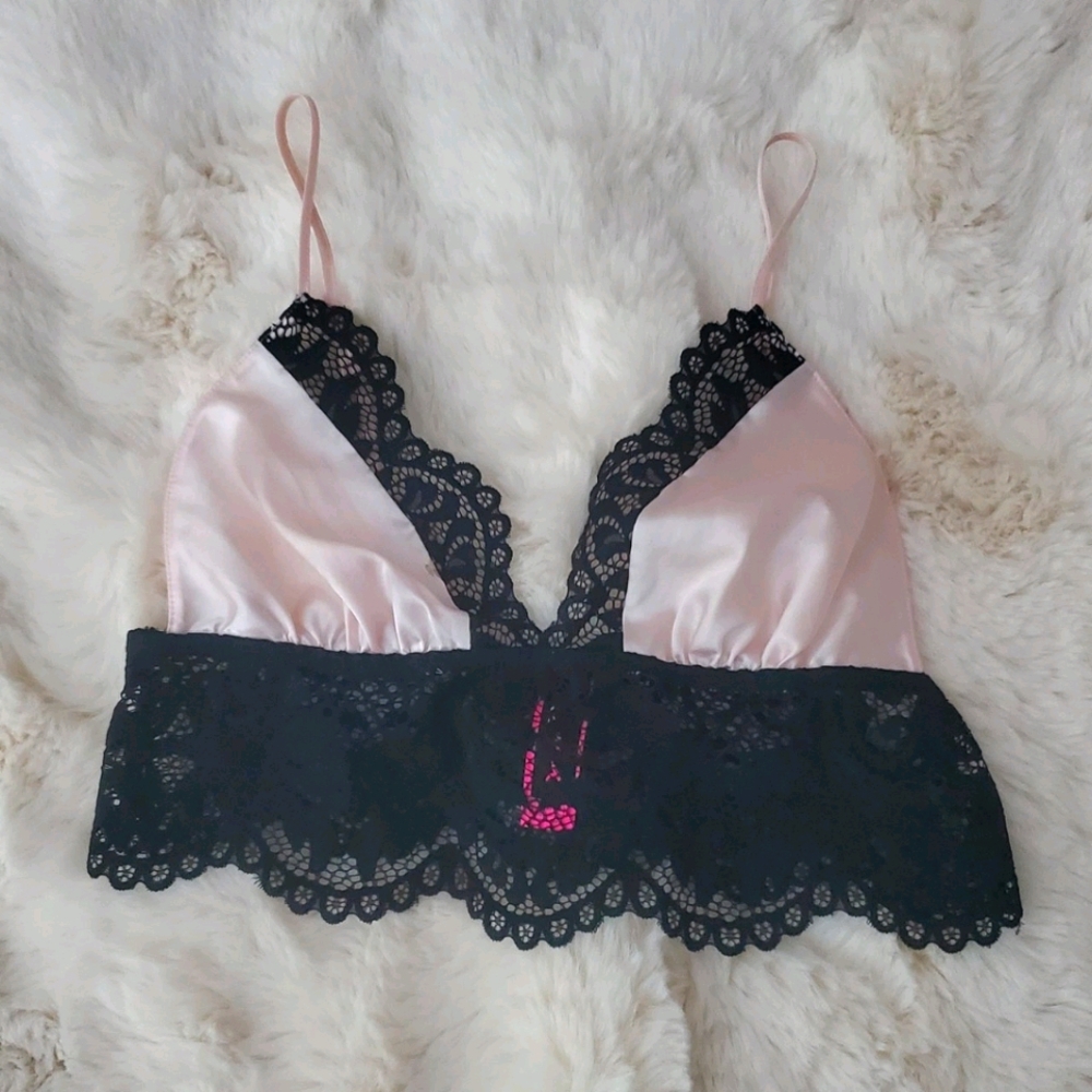 La Senza Baby Pink and Black Lingerie set